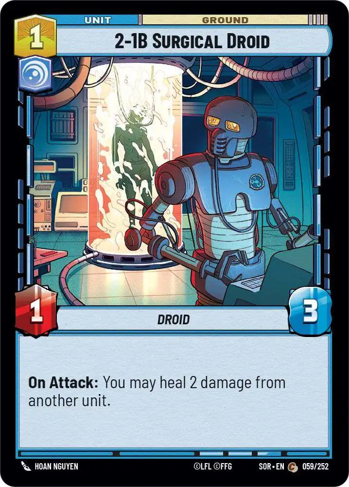 Star Wars: Unlimited Trading Card Game Spark of Rebellion Common 2-1B Surgical Droid #059