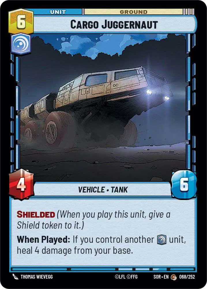 Star Wars: Unlimited Trading Card Game Spark of Rebellion Common Cargo Juggernaut #068