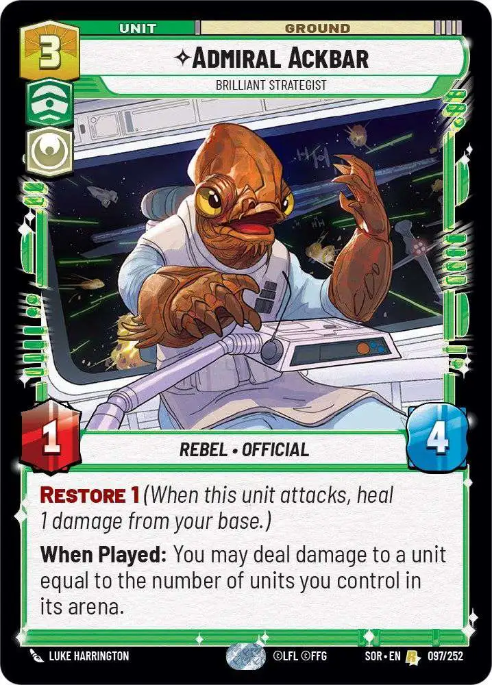 Star Wars Unlimited Trading Card Game Spark of Rebellion Single Card ...