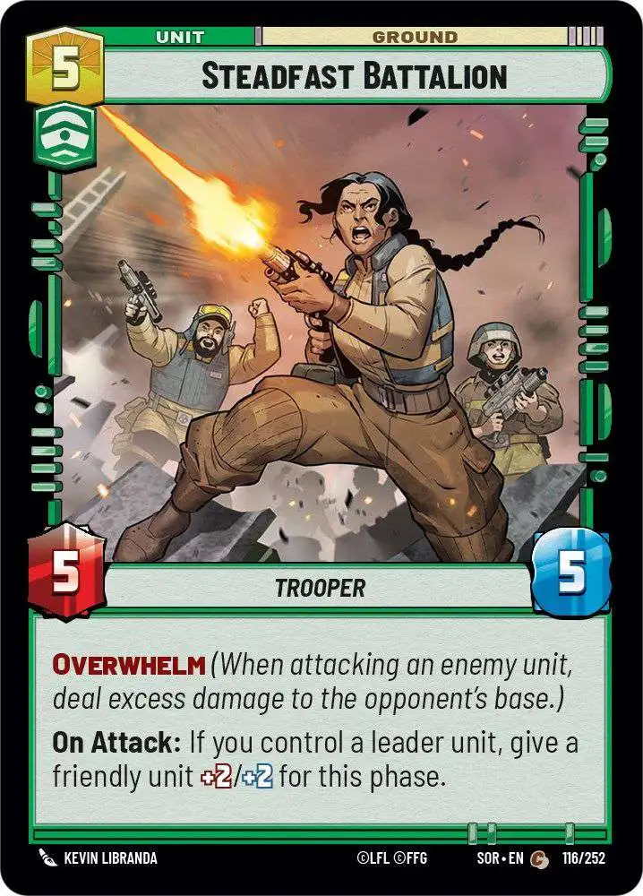 Star Wars: Unlimited Trading Card Game Spark of Rebellion Common Steadfast Battalion #116