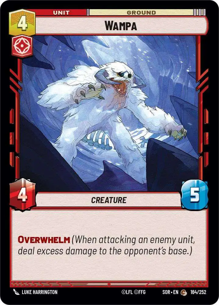 Star Wars: Unlimited Trading Card Game Spark of Rebellion Common Wampa #164