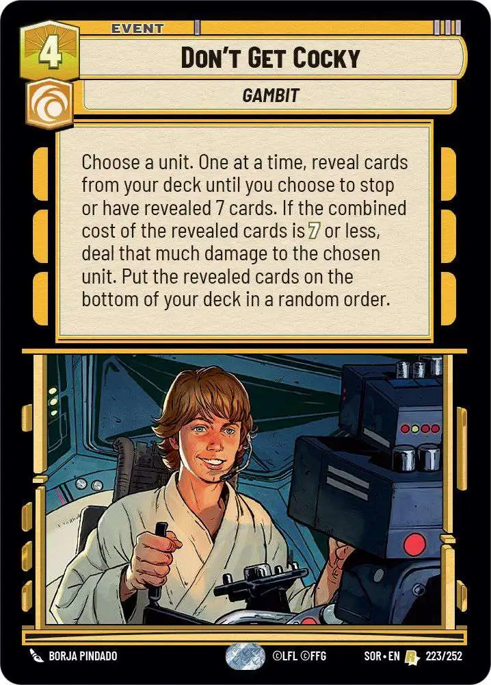 star wars ccg rare cards Wedge Antilles, Star of the Rebellion (SOR) Rare – Deploy Your Leader Gaming main image 1
