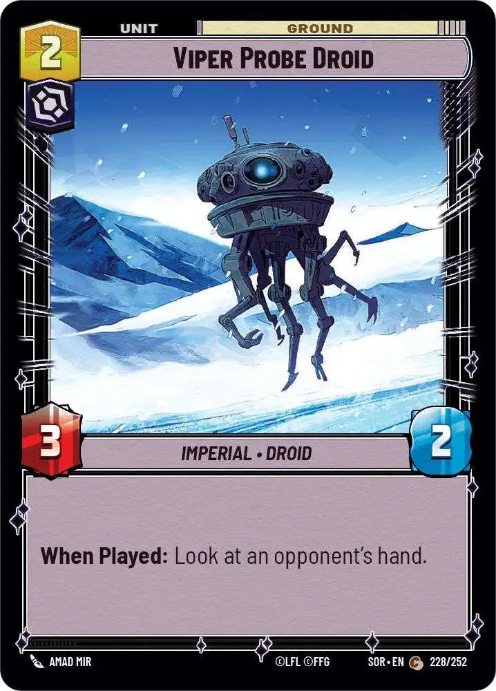 Star Wars: Unlimited Trading Card Game Spark of Rebellion Common Viper Probe Droid #228