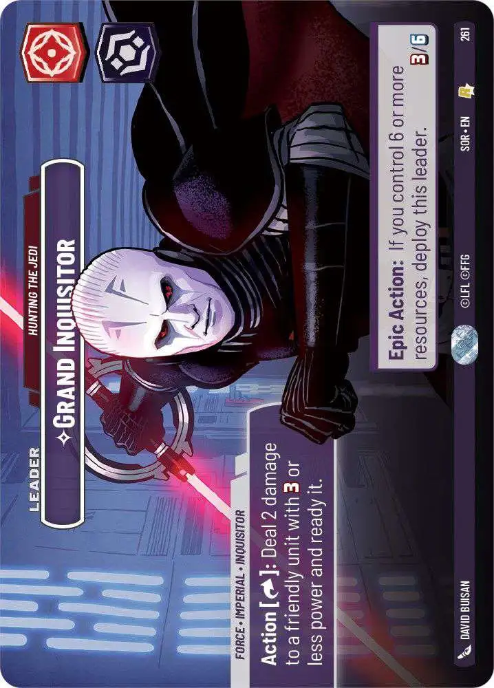 Star Wars: Unlimited Trading Card Game Spark of Rebellion Rare Grand Inquisitor - Hunting the Jedi #261 [Showcase]