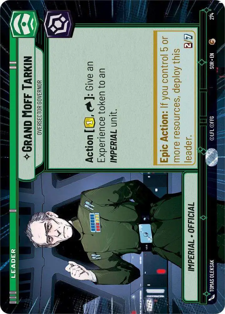 Star Wars: Unlimited Trading Card Game Spark of Rebellion Common Grand Moff Tarkin - Oversector Governor #274 [Hyperspace]
