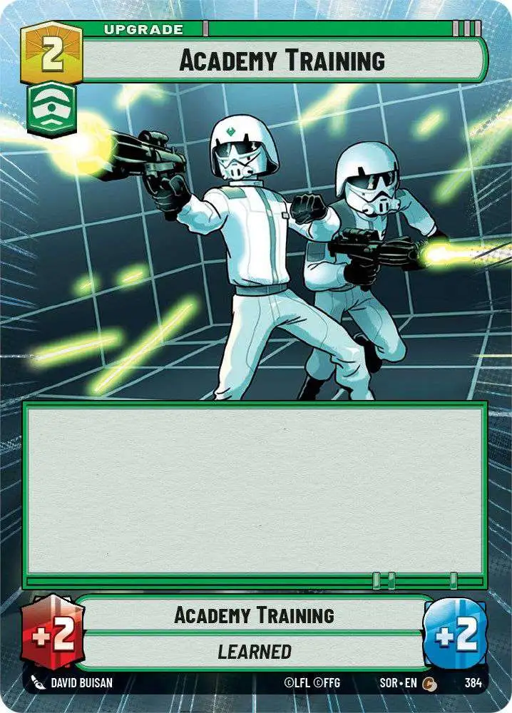 Star Wars: Unlimited Trading Card Game Spark of Rebellion Common Academy Training #384 [Hyperspace FOIL]