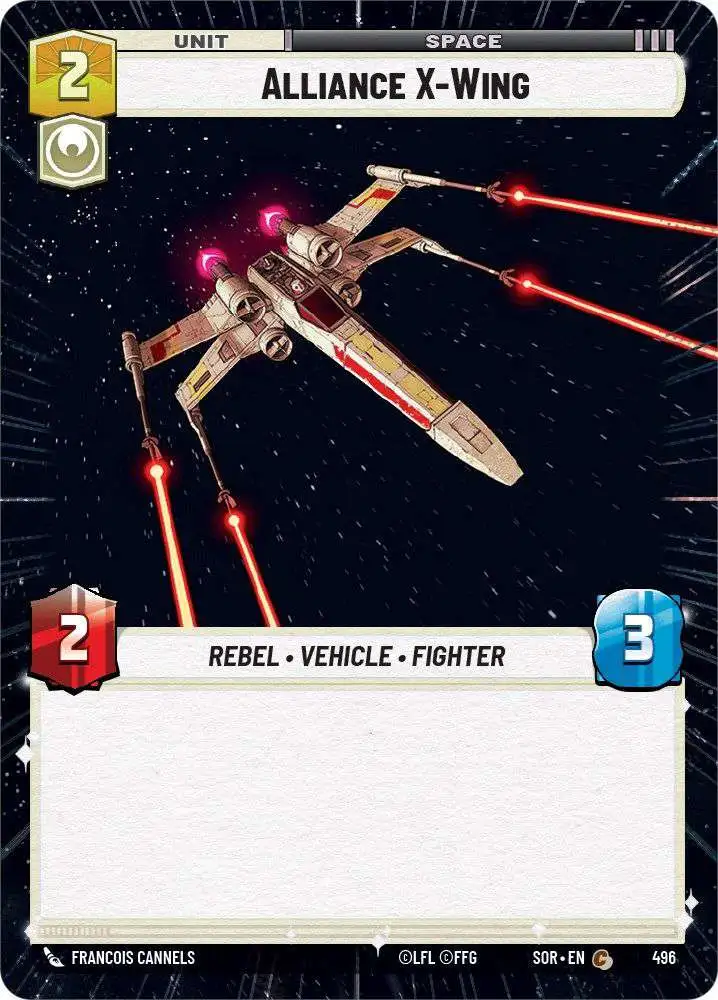 Star Wars: Unlimited Trading Card Game Spark of Rebellion Common Alliance X-Wing #496 [Hyperspace]