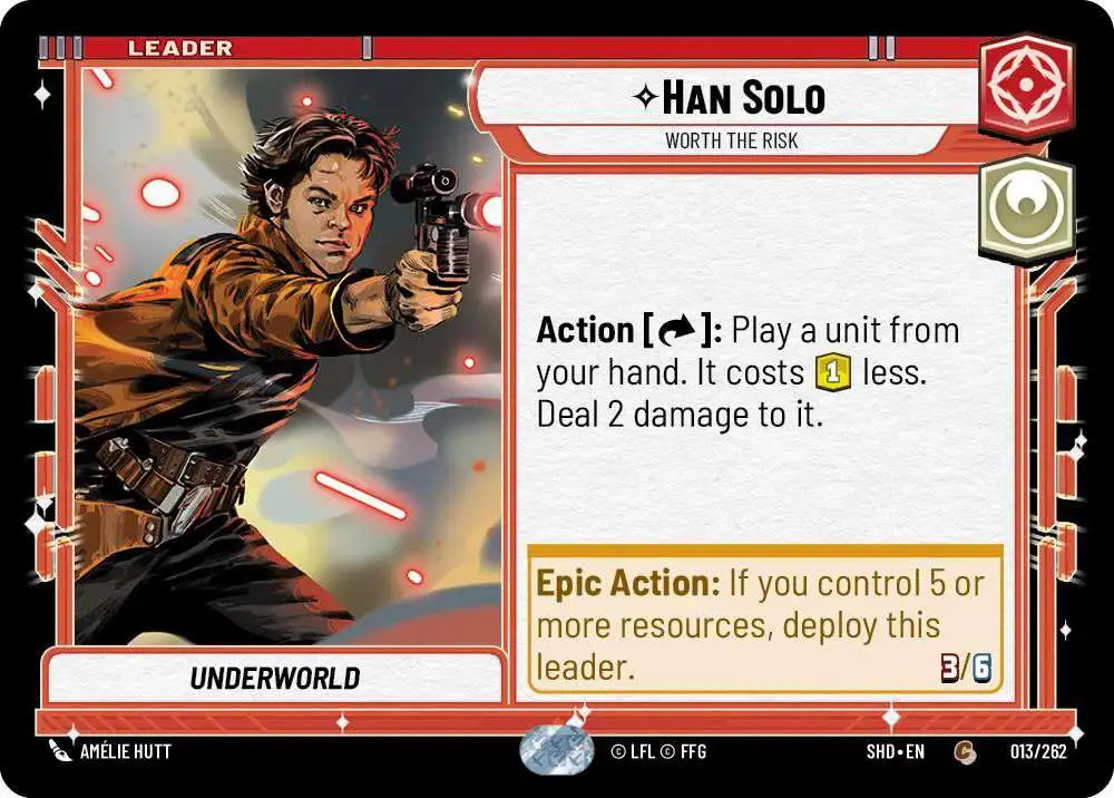 Star Wars: Unlimited Trading Card Game Shadows of the Galaxy Common Han Solo - Worth the Risk #013