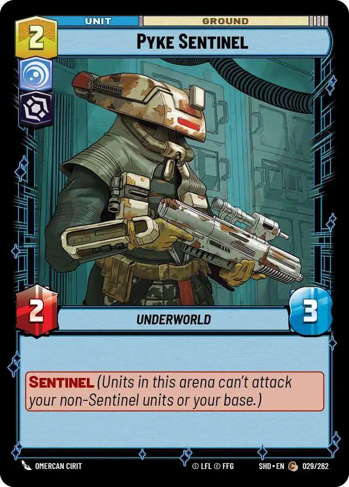 Star Wars: Unlimited Trading Card Game Shadows of the Galaxy Common Pyke Sentinel #029