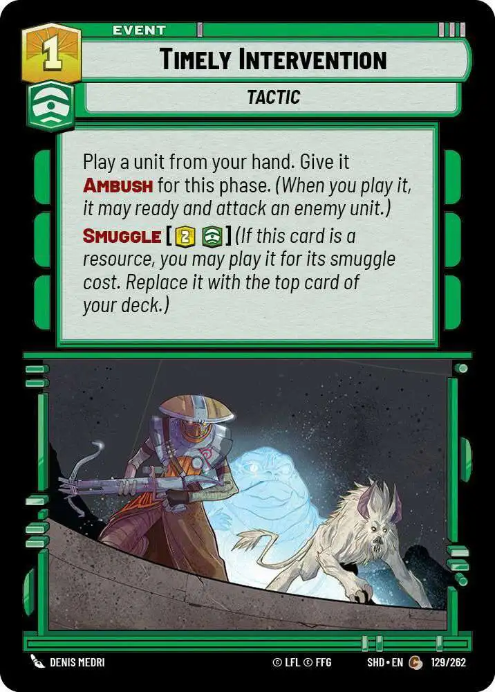 Star Wars: Unlimited Trading Card Game Shadows of the Galaxy Common Timely Intervention #129
