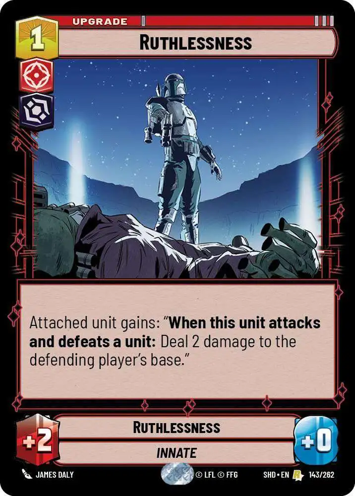 Star Wars Unlimited Trading Card Game Shadows of the Galaxy Single Card Rare Ruthlessness 143 FOIL - ToyWiz Star Wars Unlimited Trading Card Game Shadows of the Galaxy Single Card Rare Ruthlessness 143 FOIL - ToyWiz