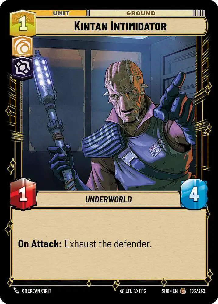 Star Wars: Unlimited Trading Card Game Shadows of the Galaxy Common Kintan Intimidator #183