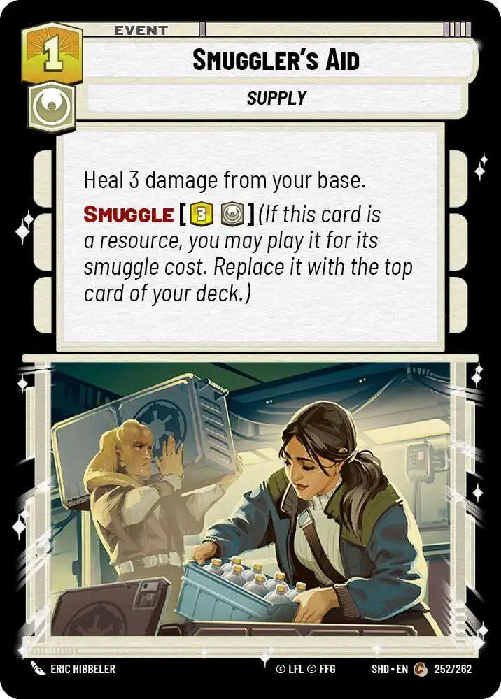 Star Wars: Unlimited Trading Card Game Shadows of the Galaxy Common Smuggler's Aid #252