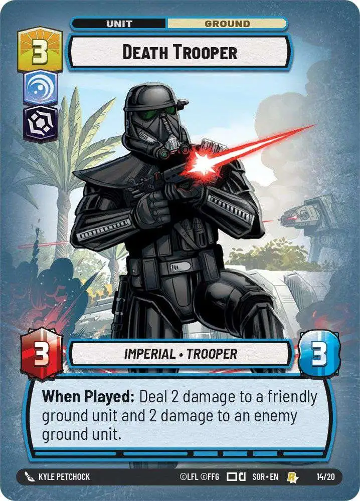 Star Wars Unlimited Trading Card Game Weekly Play Promos Single Card Rare  Death Trooper 14 - ToyWiz