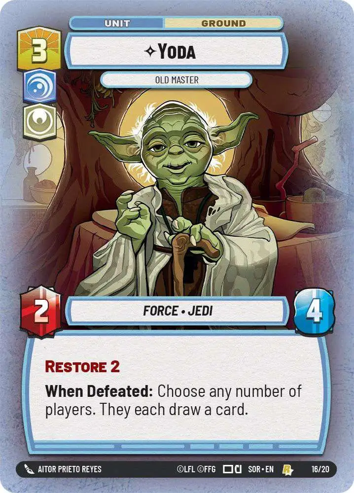 Star Wars: Unlimited Trading Card Game Weekly Play Promos Rare Yoda - Old Master #16