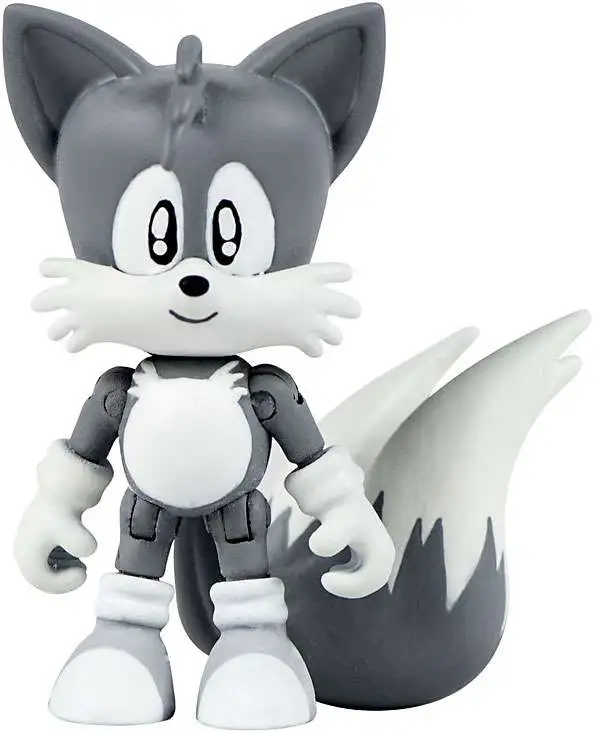 Sonic The Hedgehog Classic Tails 3 Action Figure Black White Deco