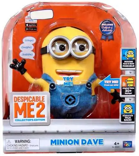 Minion Dave Interactive Action Figure Thinkway Toys Despicable Me Talking 