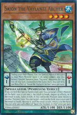 YuGiOh Tactical Masters Rare Saion the Vaylantz Archer TAMA-EN002