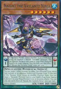 YuGiOh Tactical Masters Rare Nazuki the Vaylantz Ninja TAMA-EN003