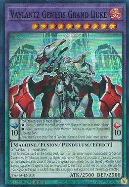 YuGiOh Tactical Masters Super Rare Vaylantz Genesis Grand Duke TAMA-EN010