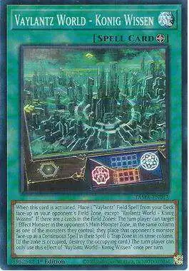 YuGiOh Tactical Masters Super Rare Vaylantz World - Konig Wissen TAMA-EN013