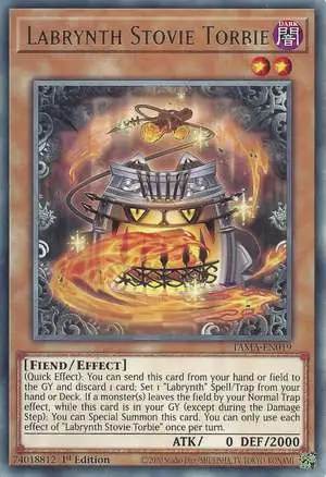 YuGiOh Tactical Masters Rare Labyrnth Stovie Torbie TAMA-EN019