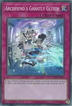 YuGiOh Tactical Masters Super Rare Archfiend's Ghastly Glitch TAMA-EN026