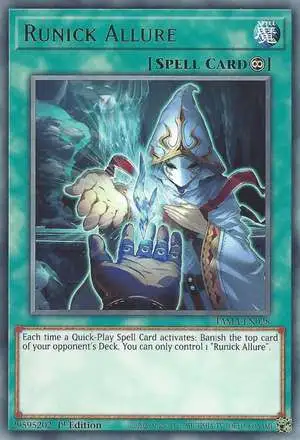 YuGiOh Tactical Masters Rare Runick Allure TAMA-EN028
