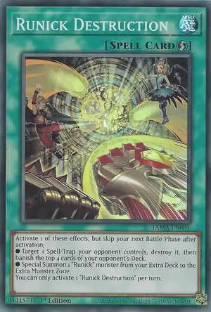 YuGiOh Tactical Masters Super Rare Runick Destruction TAMA-EN031 YuGiOh Tactical Masters Super Rare Runick Destruction TAMA-EN031