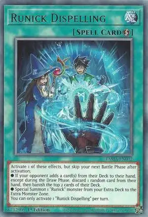 YuGiOh Tactical Masters Rare Runick Dispelling TAMA-EN032