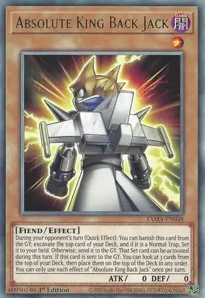 YuGiOh Tactical Masters Rare Absolute King Back Jack TAMA-EN048