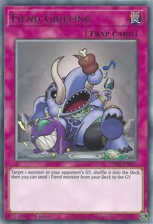 YuGiOh Tactical Masters Rare Fiend Griefing TAMA-EN059