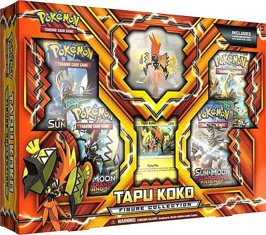 TAPU KOKO Collection Box POKEMON TCG Trading Cards Packs & Figurine 
