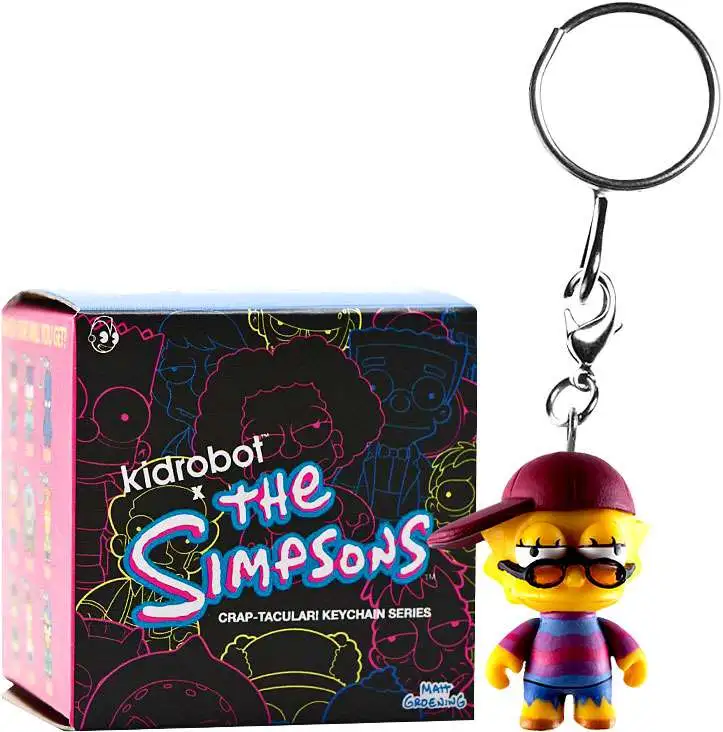 Kidrobot Keychains Series 1 The Simpsons Bart Simpson 1.5" 3D Vinyl Keychain Box 