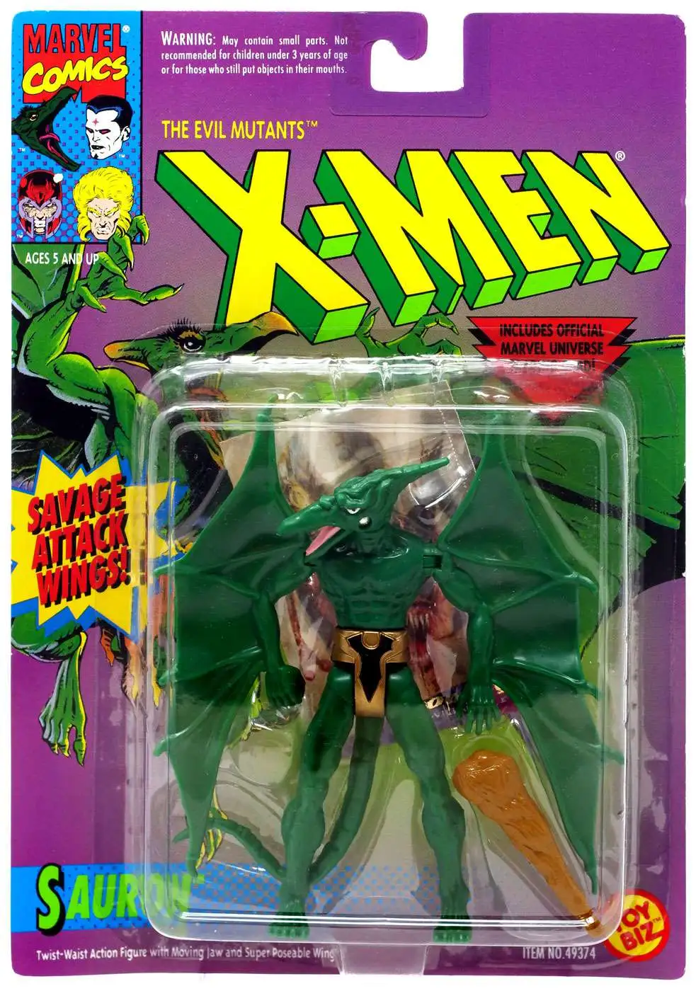 1992 Marvel The Uncanny X-men ToyBiz Sauron Action Figure for sale online 