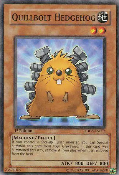 YuGiOh The Duelist Genesis Common Quillbolt Hedgehog TDGS-EN003