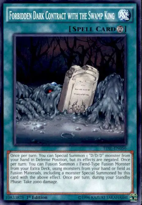 YuGiOh The Dark Illusion Common Forbidden Dark Contract with the Swamp King TDIL-EN056