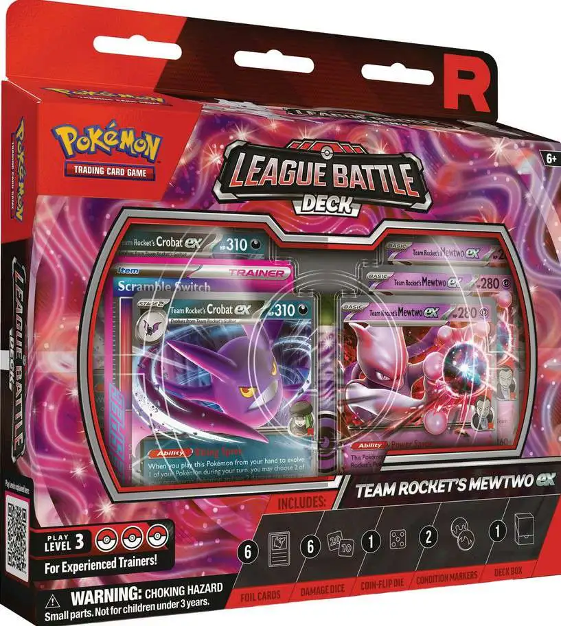 Pokemon Scarlet & Violet Team Rocket's Mewtwo ex League Battle Deck [60-Card Deck, Deck Box & More]
