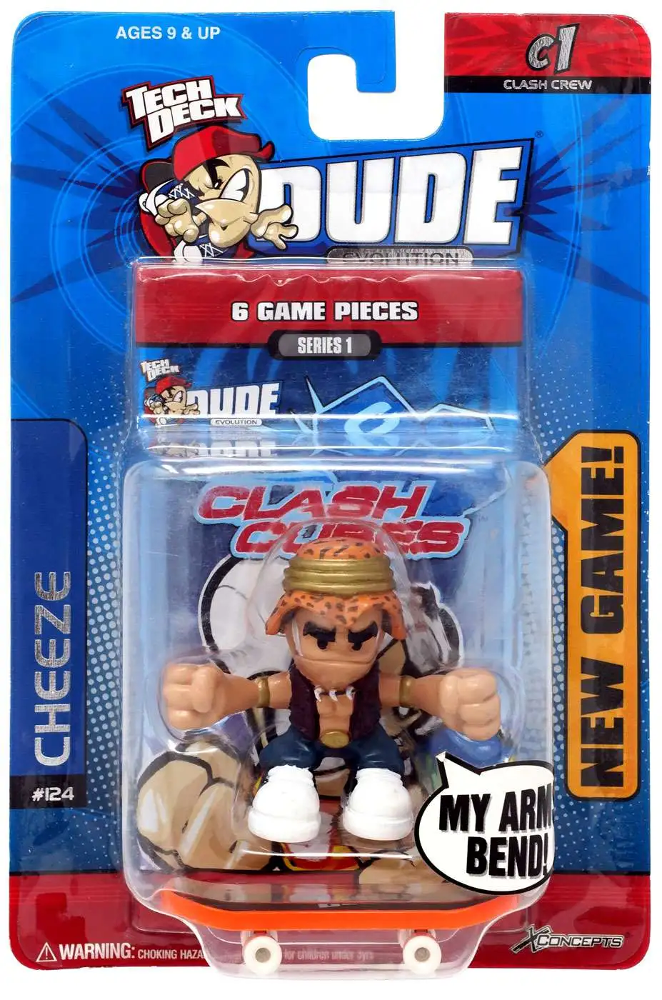 Tech Deck Evolution Clash Crew Series 1 Cheeze Mini Figure #124