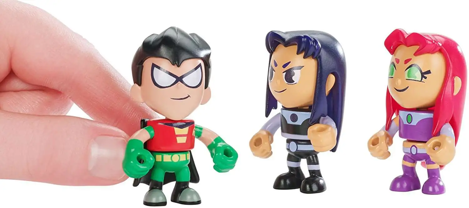 Mini Bonecos Teen Titans Go (Os Jovens Titãs): 3-Pack (Sortido