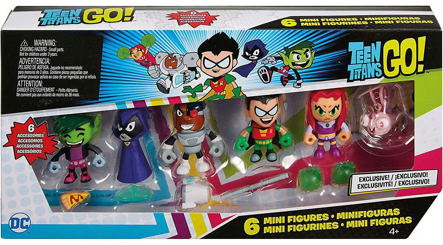 Teen Titans Go Teen Titans Action Figure 2" 6-Pack 