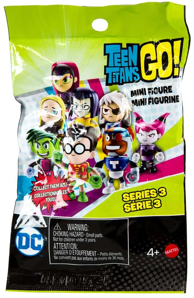 Mini Bonecos Teen Titans Go (Os Jovens Titãs): 3-Pack (Sortido