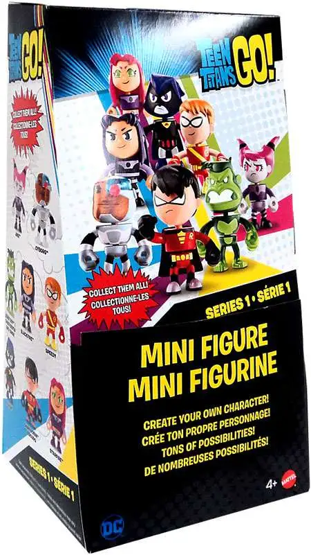 Series 1 Mini Action Figure Blind Bag Mystery Pack Lot x4 Teen Titans Go NEW 