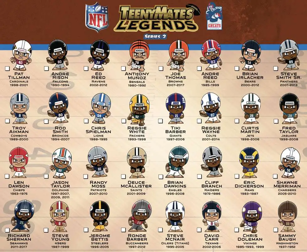 Teenymates NFL Legends Series 2 32 Pack Box – SPORTS ZONE TOYS & COMICS