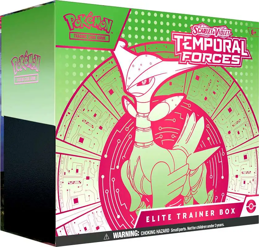 Pokemon Temporal Forces Iron Leaves Elite Trainer Box [9 Booster Packs, 1 Foil Promo Card, 65 Card Sleeves & More]