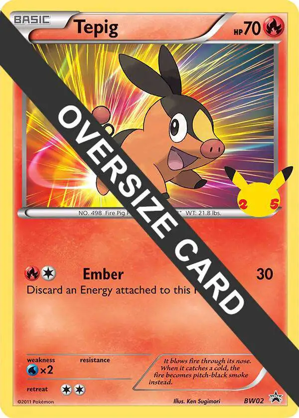 Pokemon Promo Tepig BW02 [Oversized]