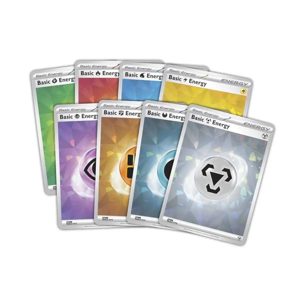 Pokemon 8 Foil Basic Energy Terapagos Ultra Premium Collection [Cracked Ice Holo Set]