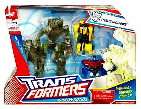 Transformers Animated Stealth Lockdown Exclusive Deluxe Action Figure  Includes 2 Legends Figures Hasbro - ToyWiz
