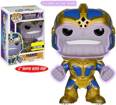 Funko Guardians of the Galaxy POP! Marvel Thanos Exclusive 6-Inch Vinyl Bobble Head #78 [Super-Sized, Glow in the Dark]