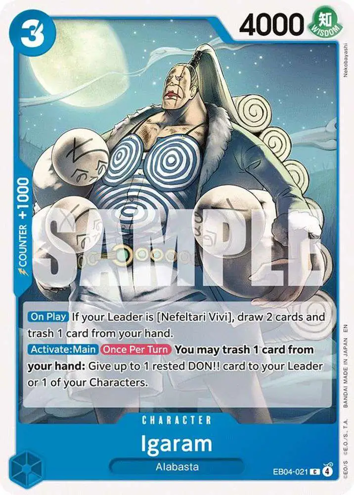 One Piece Trading Card Game The Azure Sea's Seven Common Igaram EB04-021